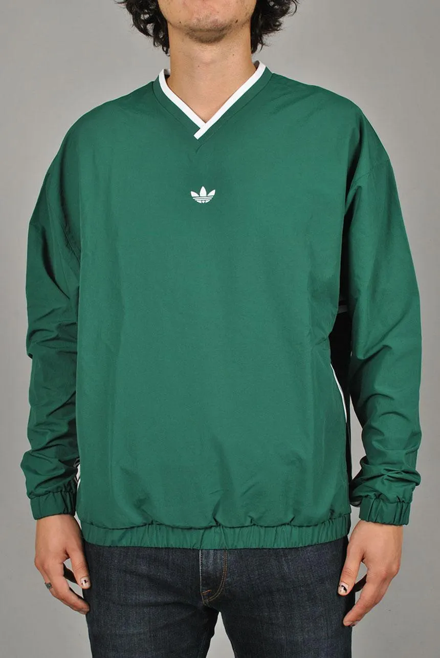 Adidas Wind Pullover Crew, Core Green/White