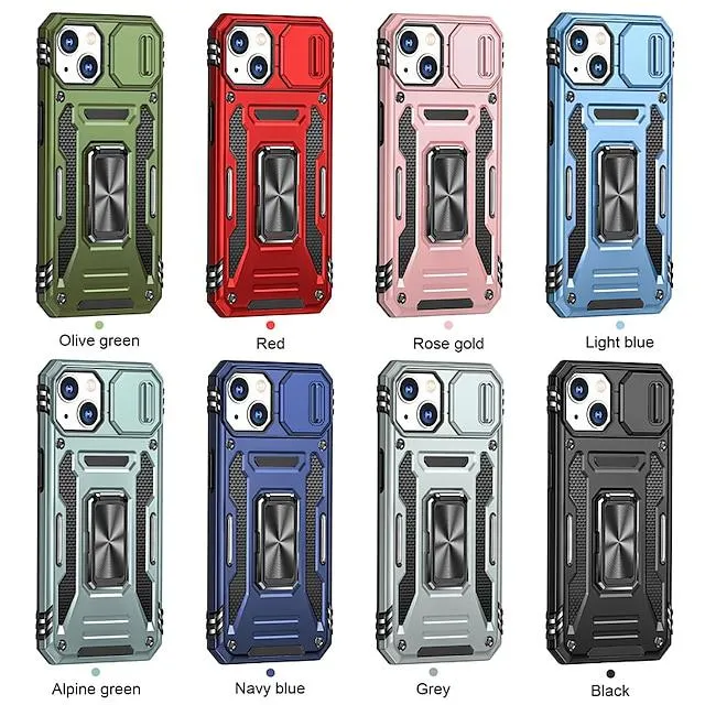 telefon Etui Til Apple iPhone 15 Pro Max Plus iPhone 15 Pro Max Plus 14 13 12 11 X XR XS 8 7 Bakdeksel Støtdempende ramme Ringholder Fire hjørner motstand mot fall Geometrisk mønster Rustning TPU PC