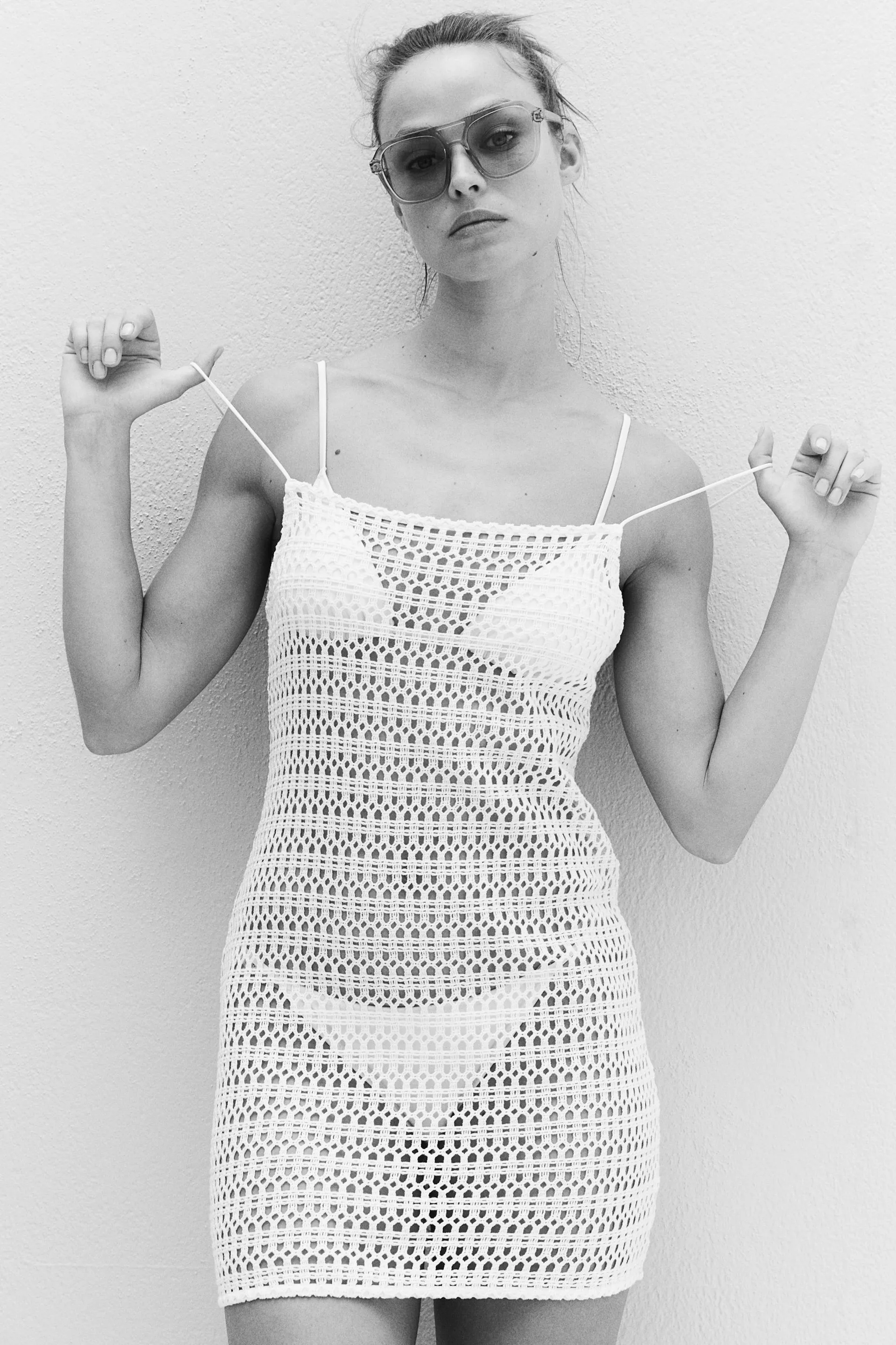 Strandkjole med heklet look