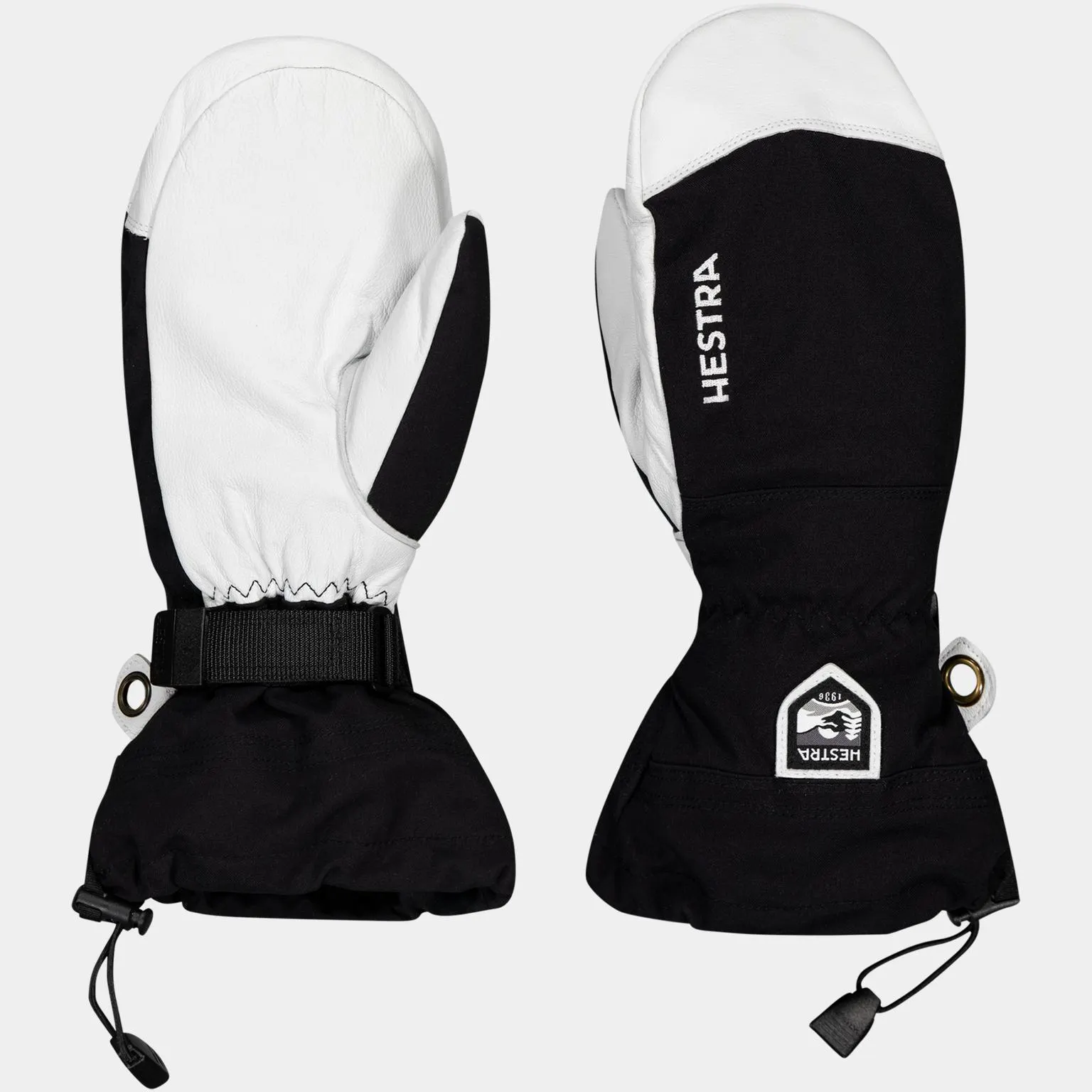 Alpine Mitten Army leather Heli ski 25/26, skivott - Svart