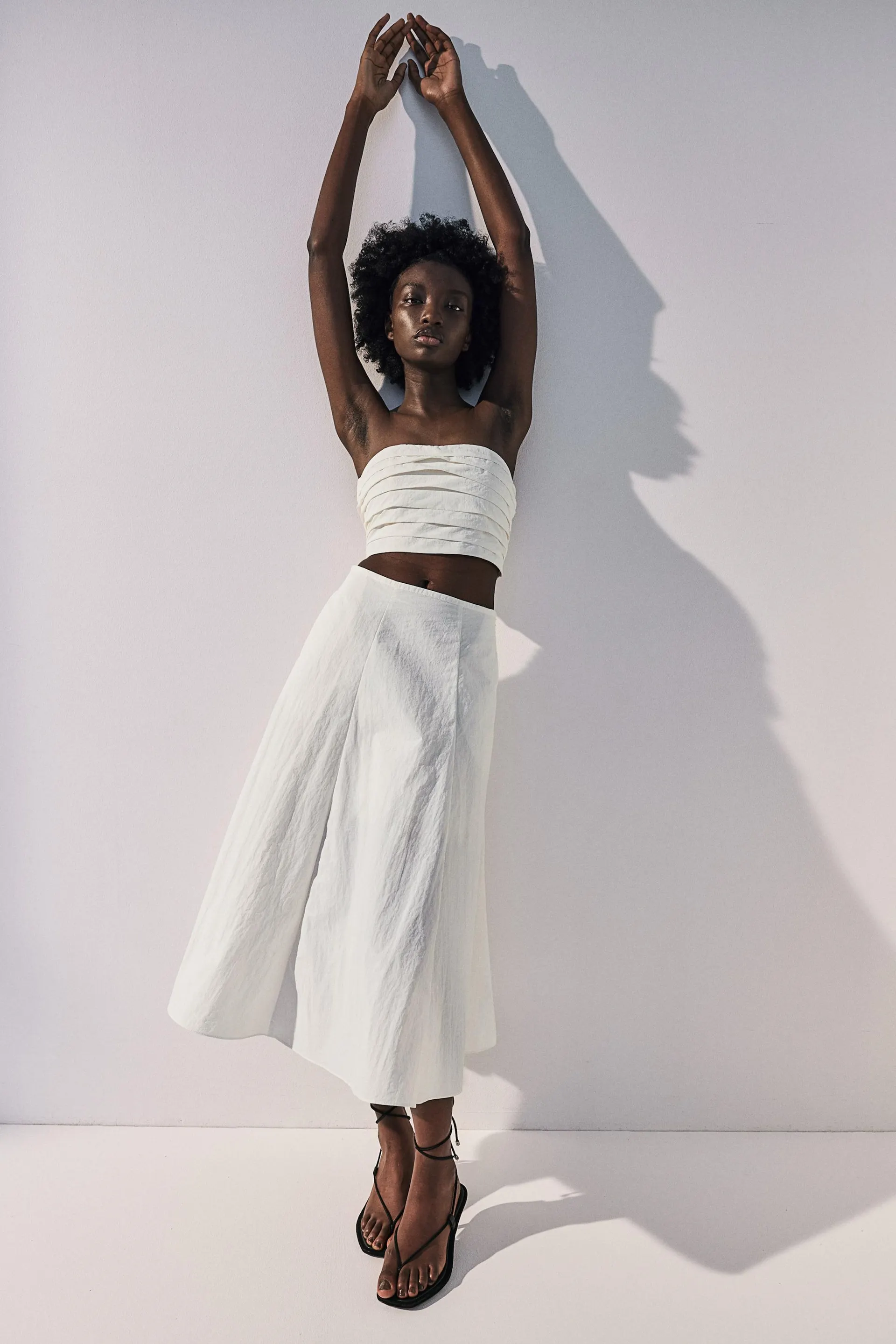 Kort bandeautopp i nylon