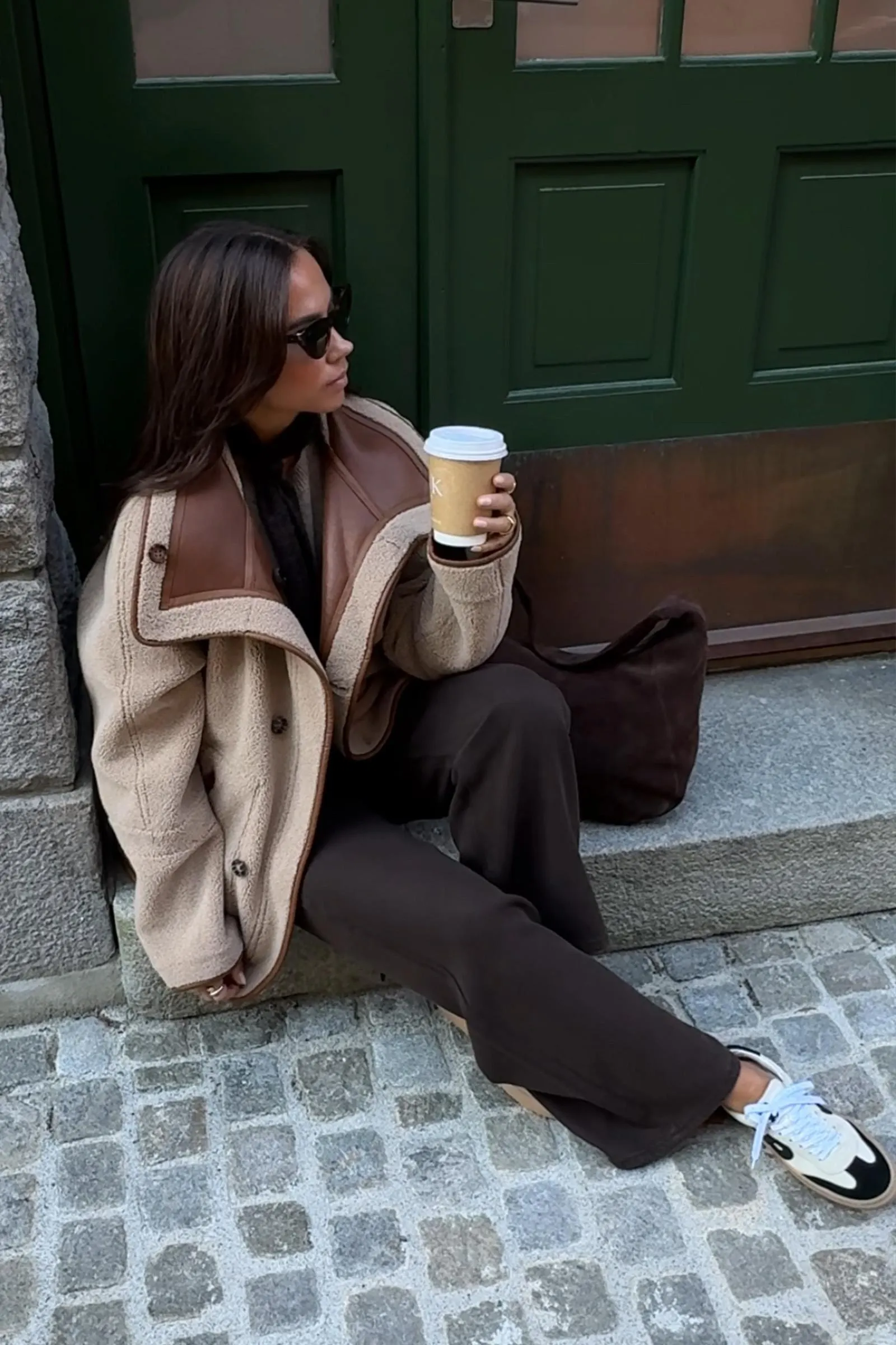 Reversible Blouson Coat Tan/Biscuit