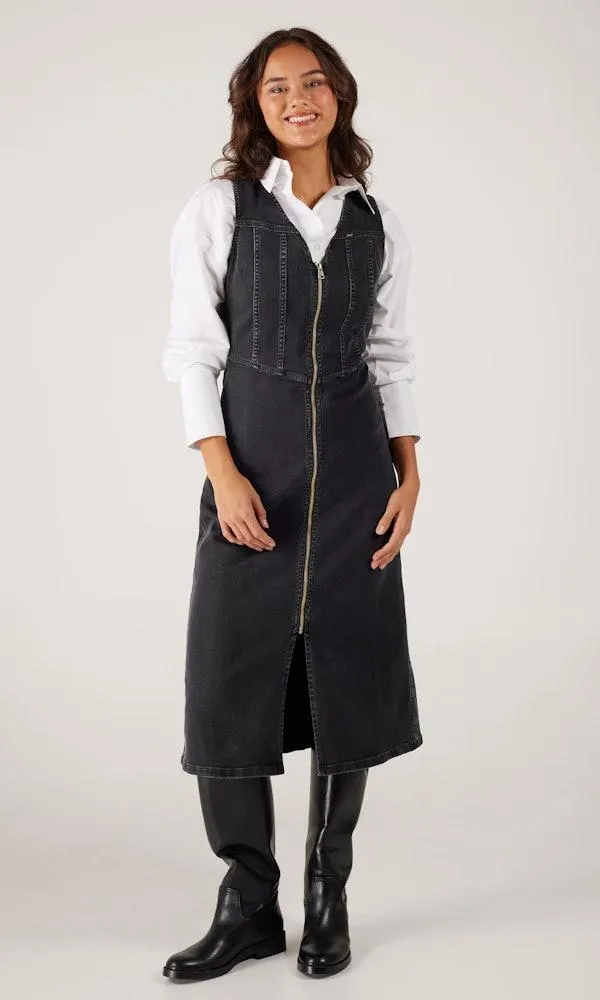 Long Vest Svart Kjole