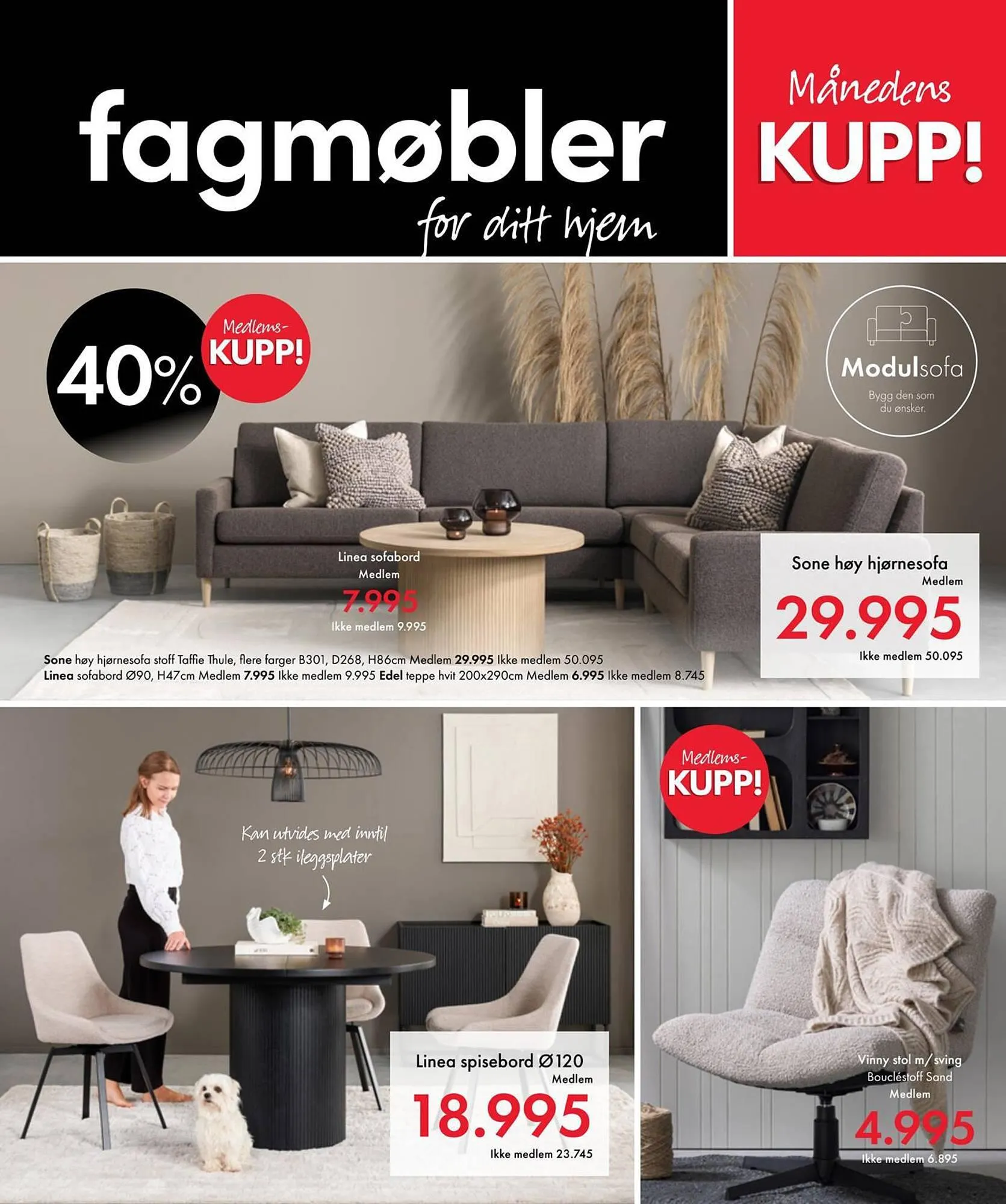 Fagmøbler Kundeavis fra 30. september til 31. oktober 2023 - kundeavisside 1
