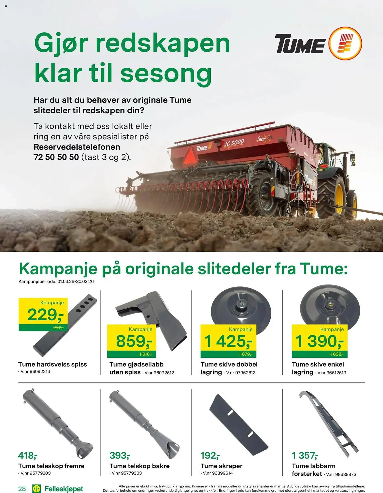 Felleskjøpet kundeavis fra 18. mars til 31. desember 2026 - kundeavisside 28