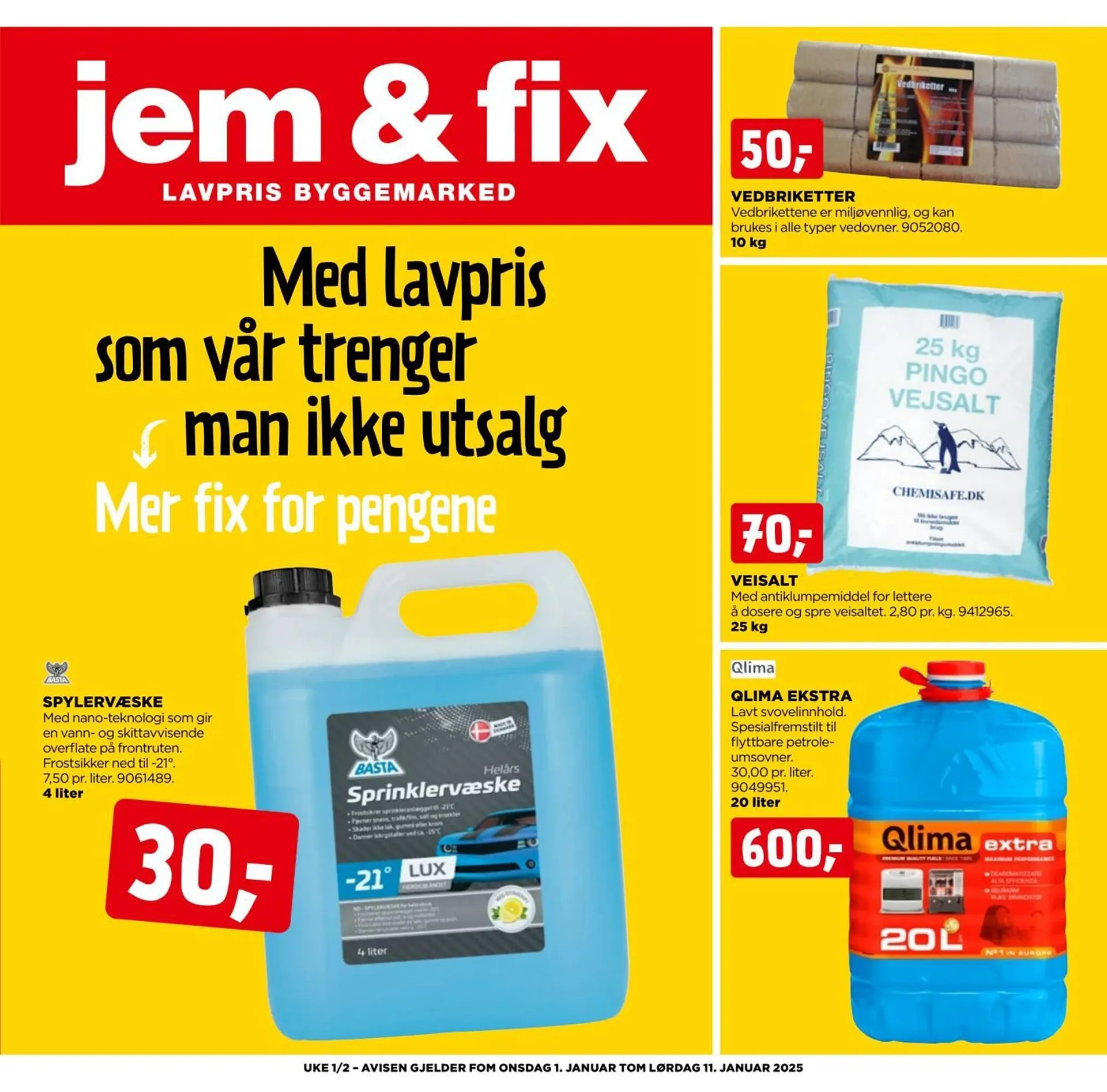 jem & fix Kundeavis fra 31. desember til 11. januar 2025 - kundeavisside 1