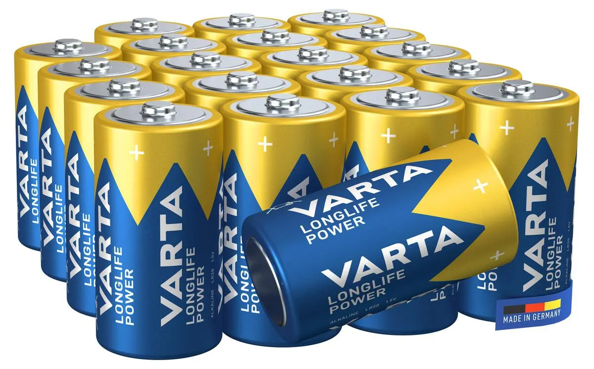 Varta Longlife Power C/LR14-batterier, 20-pakning