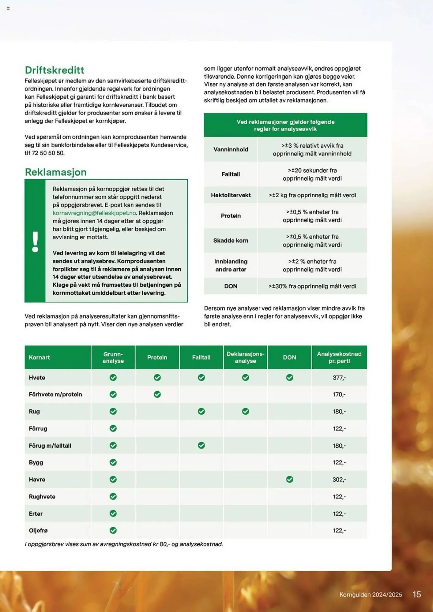 Felleskjøpet Kundeavis fra 20. juni til 31. desember 2025 - kundeavisside 15