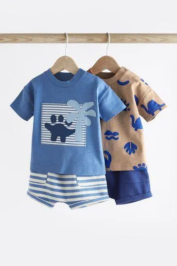 Baby T-Shirts And Shorts Set 2 Pack