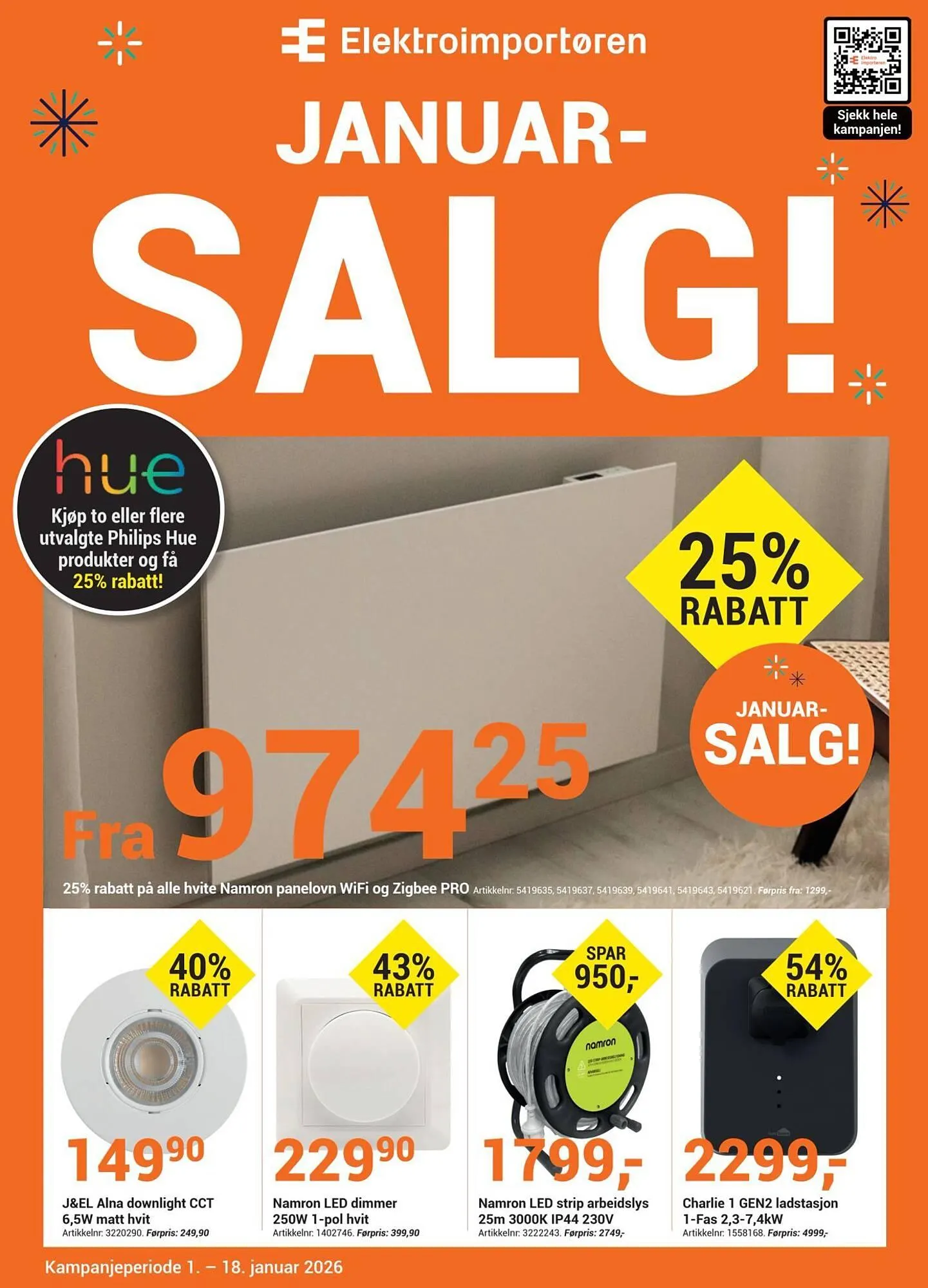 Elektroimportøren kundeavis fra 1. januar til 19. januar 2026 - kundeavisside 1