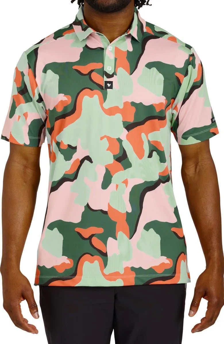 Patterned Performance Golf Polo