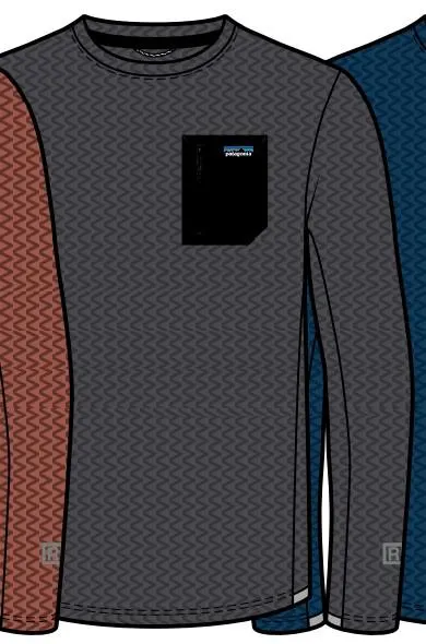 Patagonia Mens R1 Air Crew Forge Grey