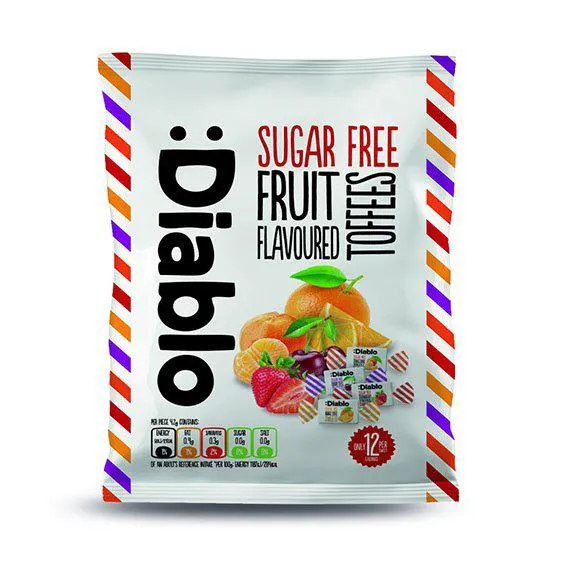 Diablo fruit flavoured toffee sweets 75 g
