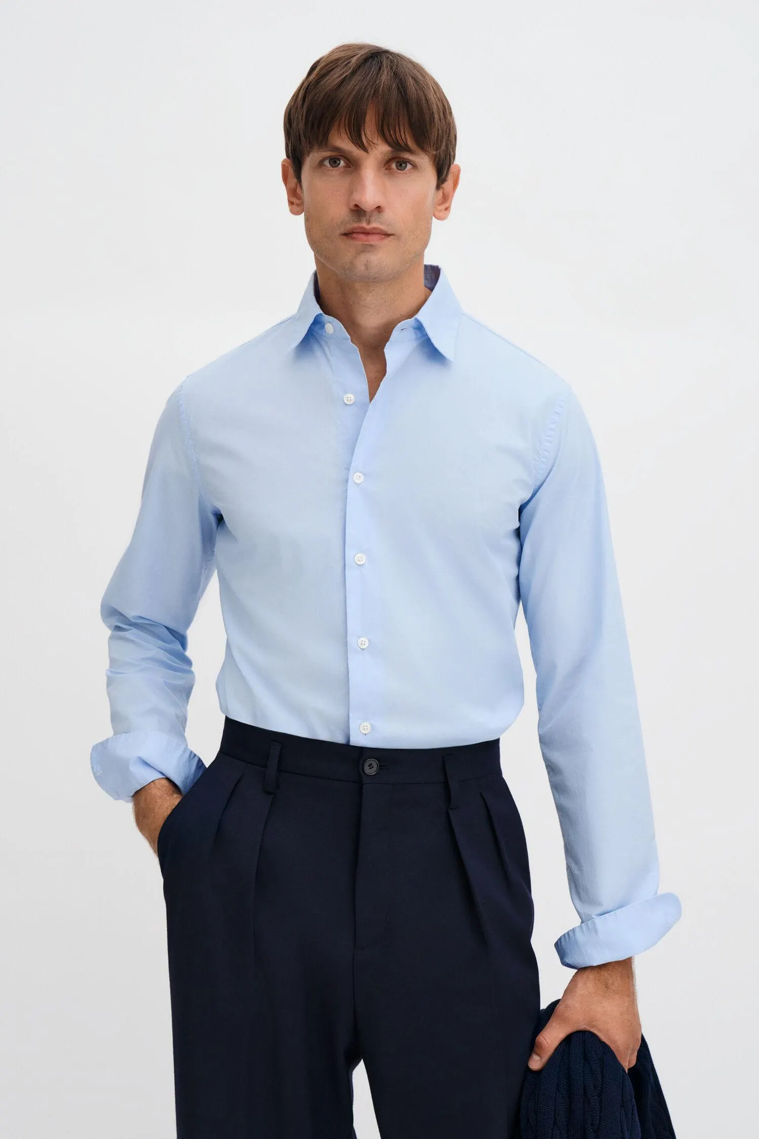 Slim Washed Cotton Shirt