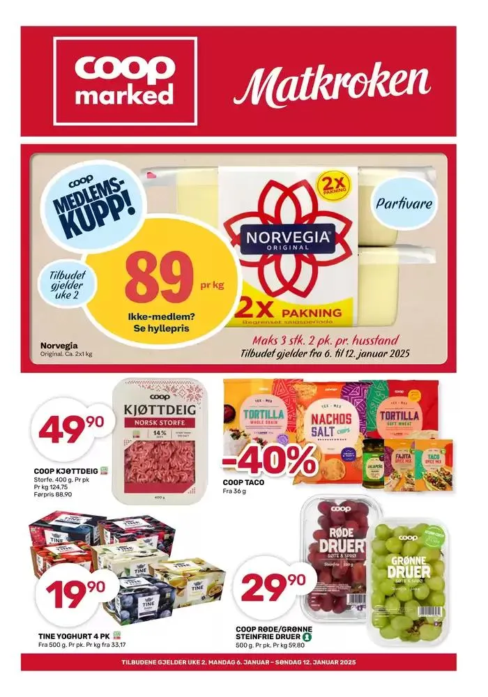 Coop Marked Kundeavis fra 6. januar til 19. januar 2025 - kundeavisside 1