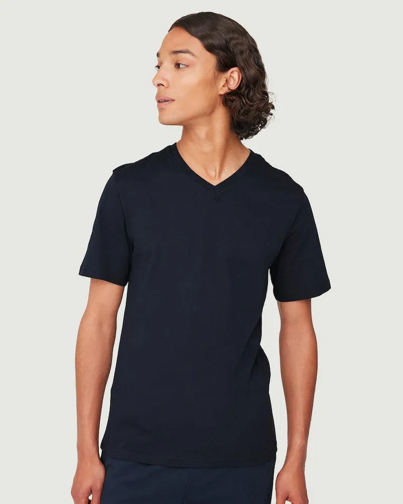 T-skjorte med v-hals i bomull