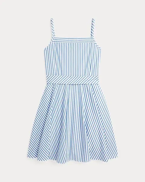 Striped Cotton Poplin Dress