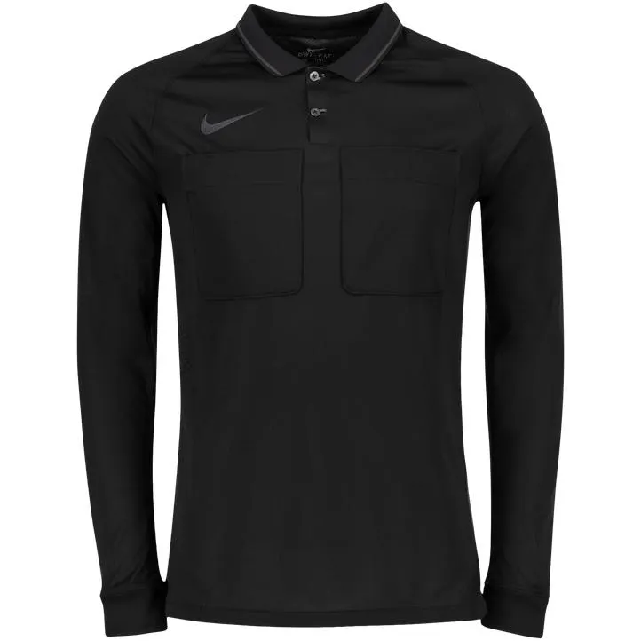 Dry Referee Jersey Long Sleeve, fotballgenser herre, Svart