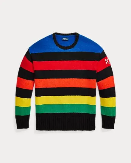 Logo Striped Wool-Blend Jumper