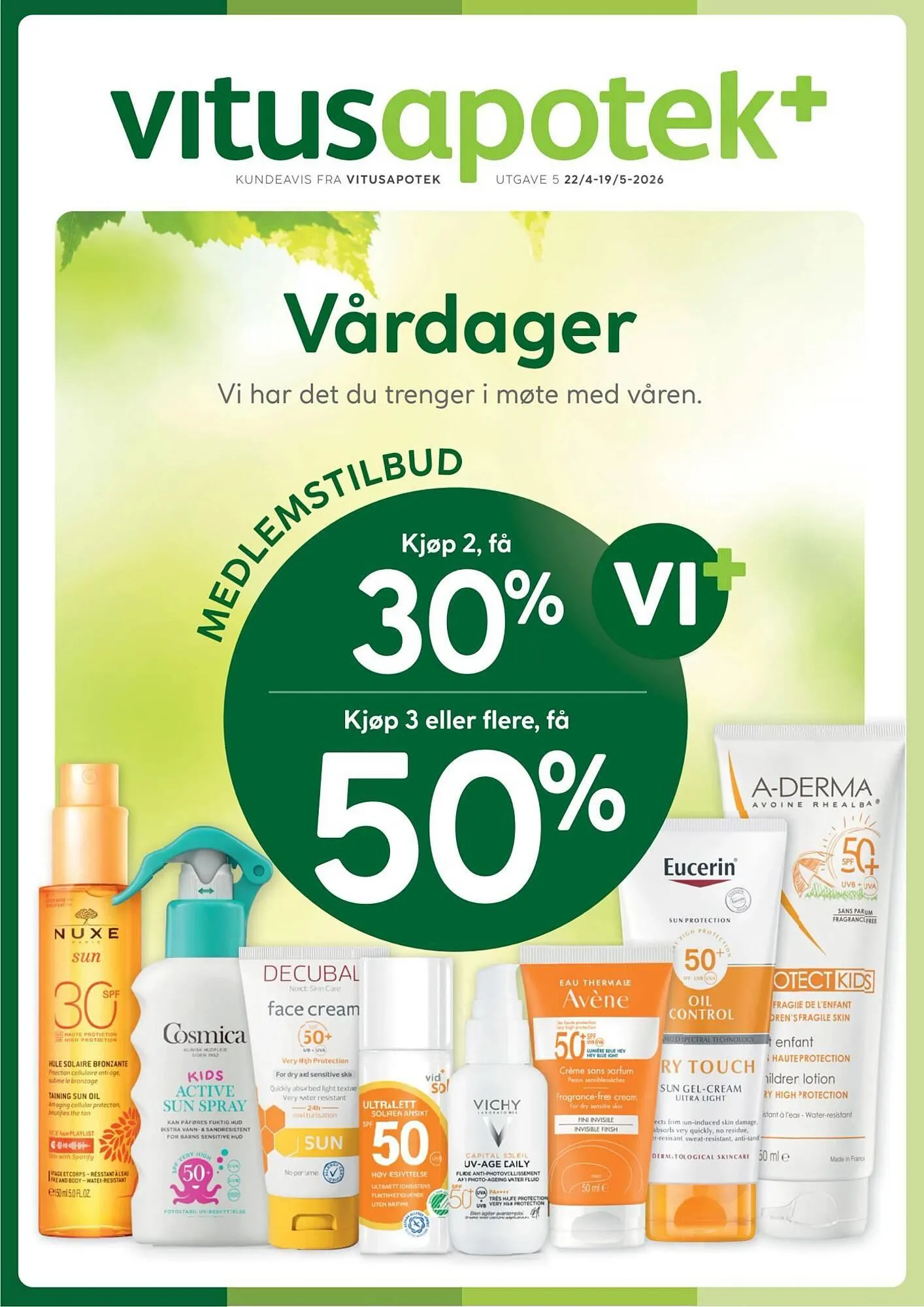Vitusapotek kundeavis fra 22. april til 20. mai 2026 - kundeavisside 1