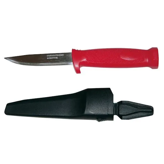Håndverkerkniv 10cm med rød slire - FXA
