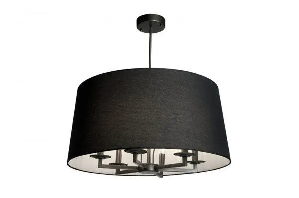 Taklampe Aruba D75cm 6armer sort sort skjerm