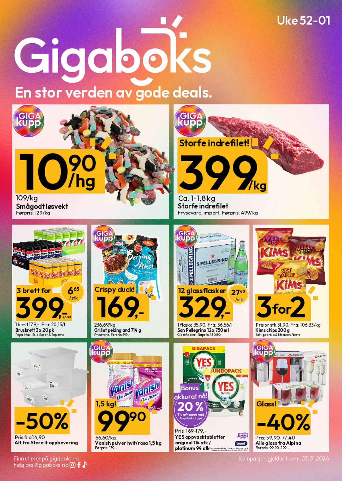 Gigaboks kundeavis fra 22. desember til 3. januar 2026 - kundeavisside 1