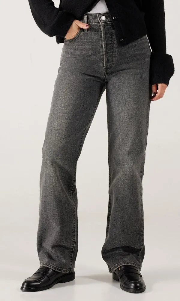 Ribcage Full Length Mørk Grå Jeans