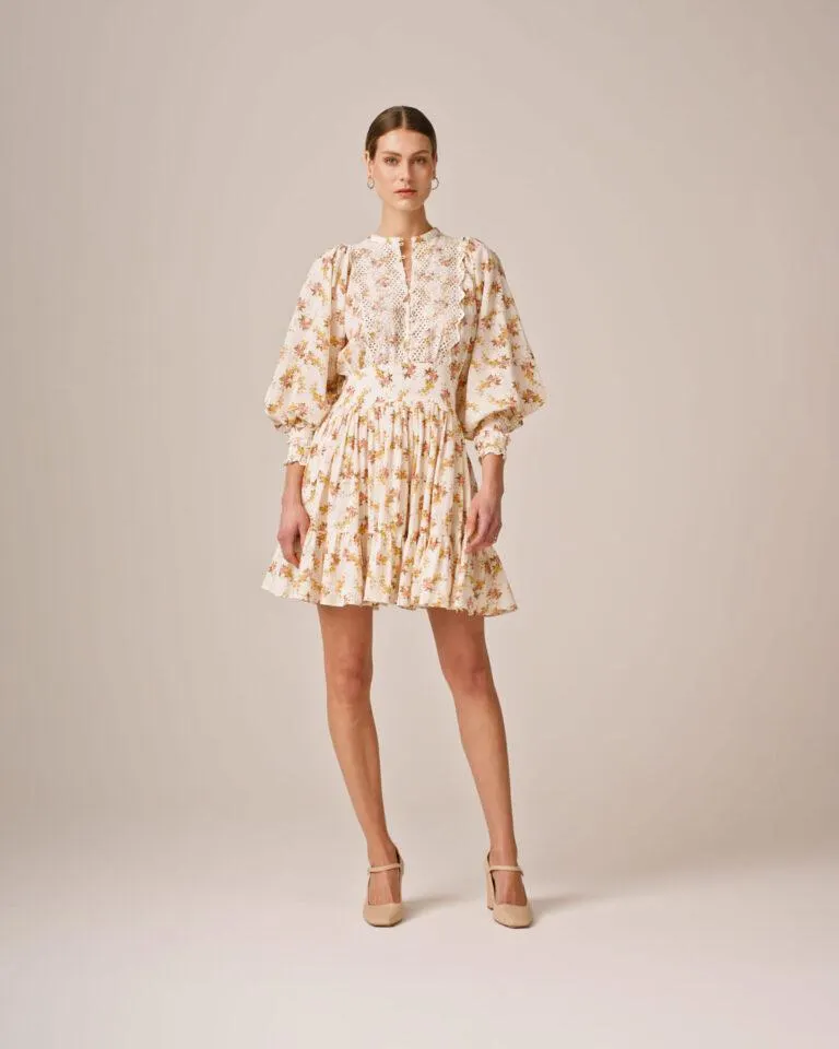 Cotton Slub Mini Dress – Flerfarget