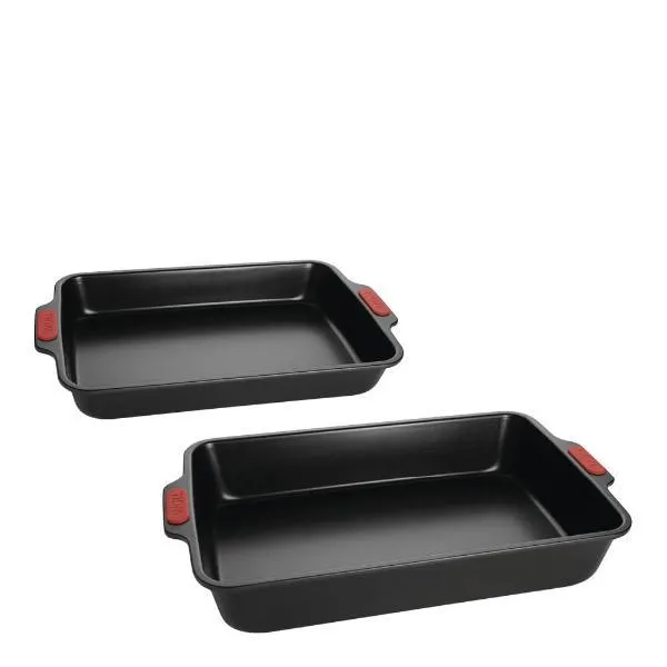 Bake It bakeform 7x27x44cm s/2 svart/rød