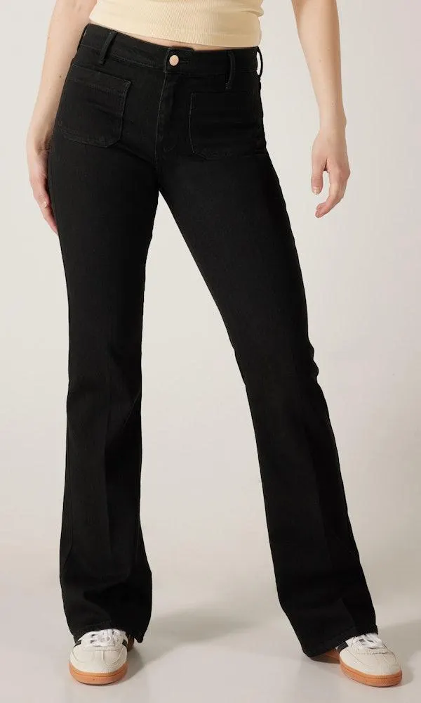 Flare Svart Jeans