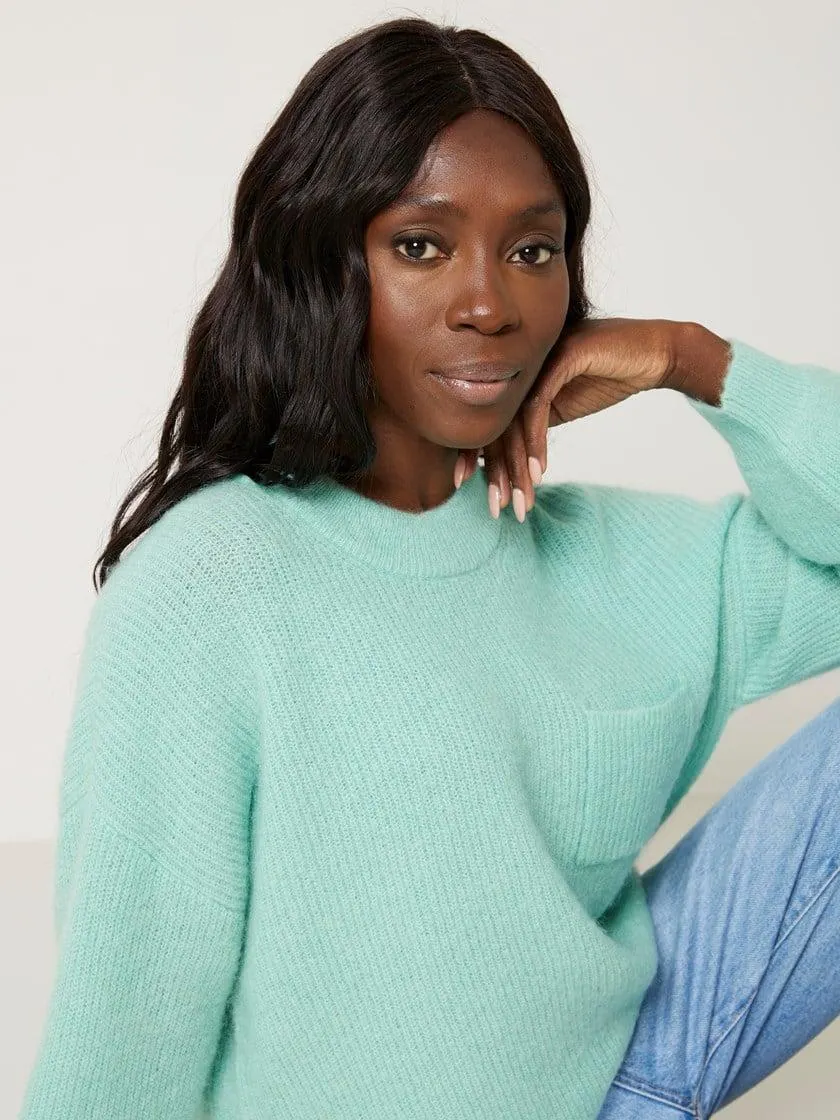 Pia genser Pastel Turquoise