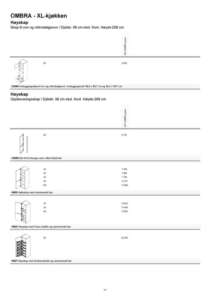 kvik kjøkken Prisliste. fra 1. januar til 31. desember 2025 - kundeavisside 441
