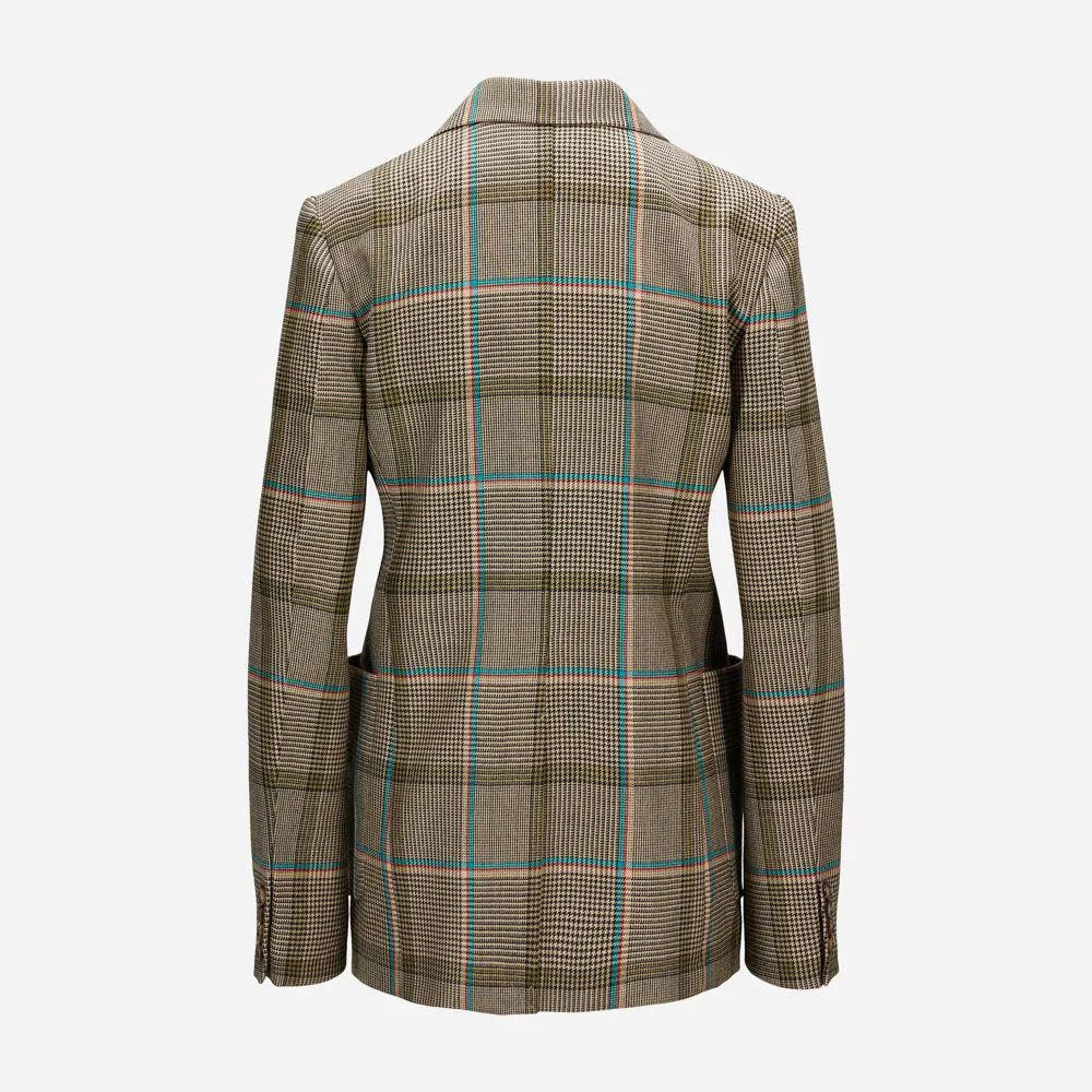 Tailored Double Breasted Jacket Turquoise/Olive