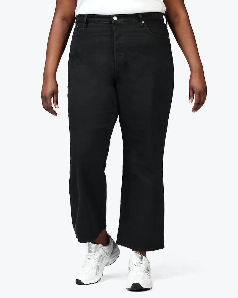 Ribcage Straight Ankle Svart Jeans (Plus)