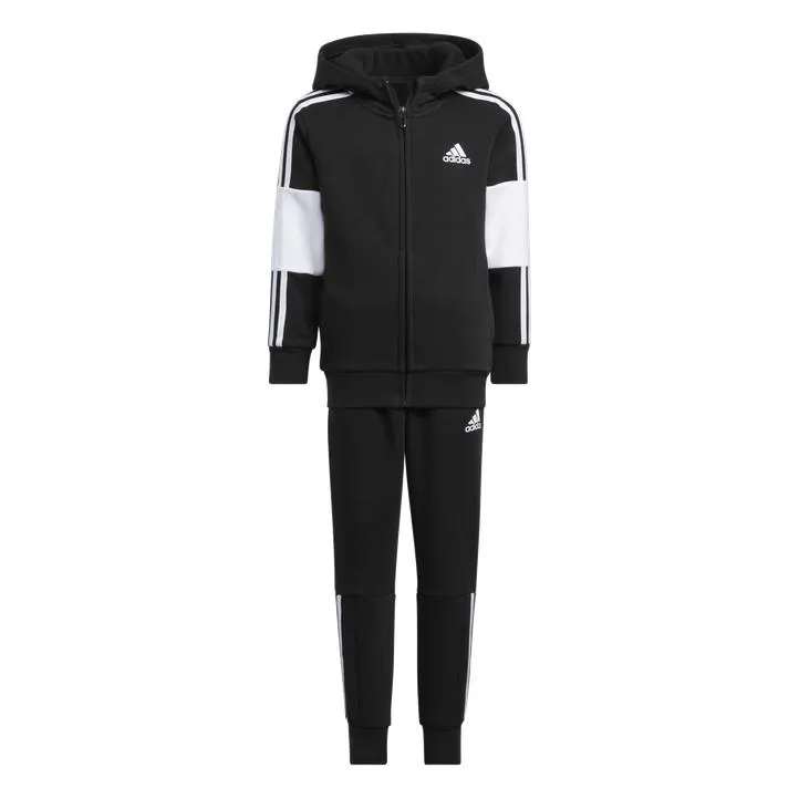 3-Stripes Tracksuit, tracksuit, barn, Svart