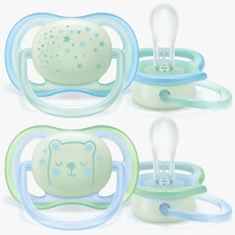 Ultra air night selvlysende smokk, blue