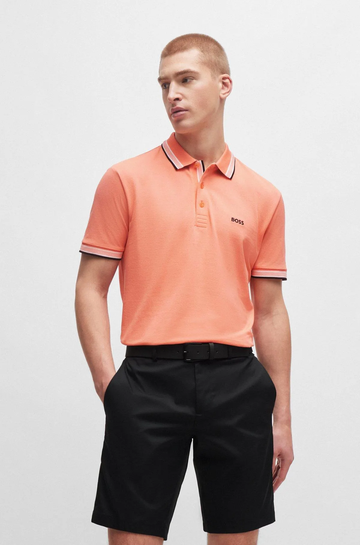 Cotton-piqué Paddy polo shirt with contrast logo