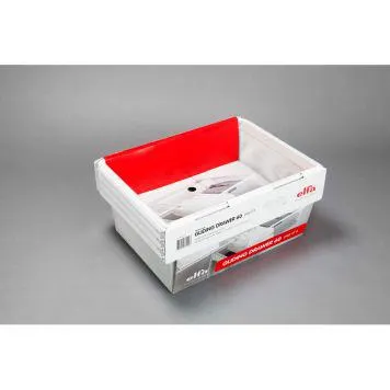 4-PACK MESHKURV ELFA MED UTREKKBAR RAMME 605X430X185MM HVIT