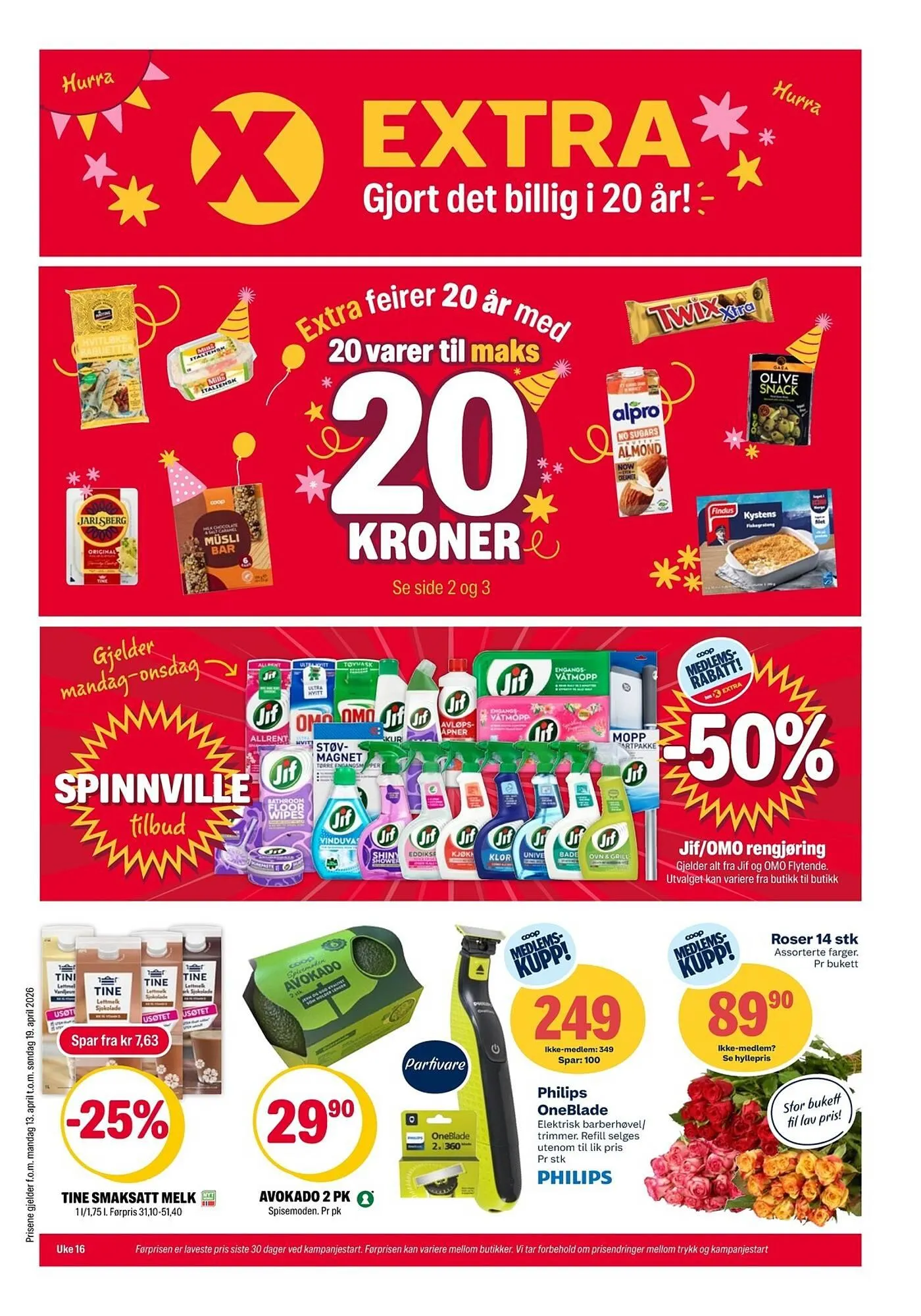 Coop Extra kundeavis fra 13. april til 19. april 2026 - kundeavisside 1