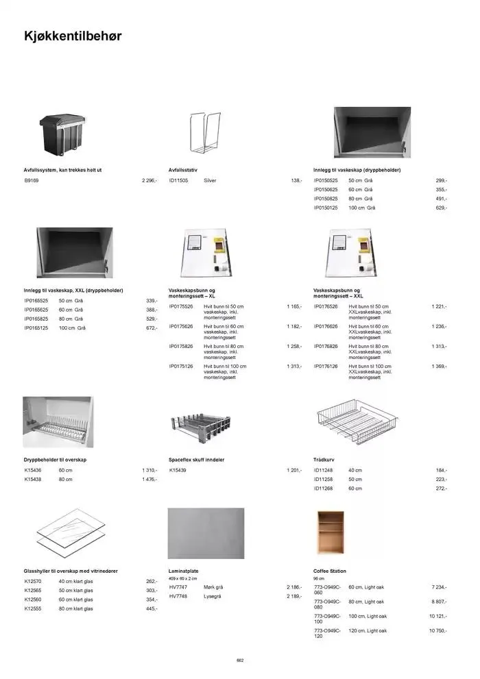 kvik kjøkken Prisliste. fra 1. januar til 31. desember 2025 - kundeavisside 662