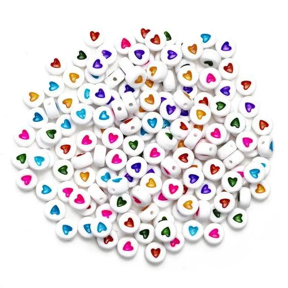 Perler med hjerter fargemiks