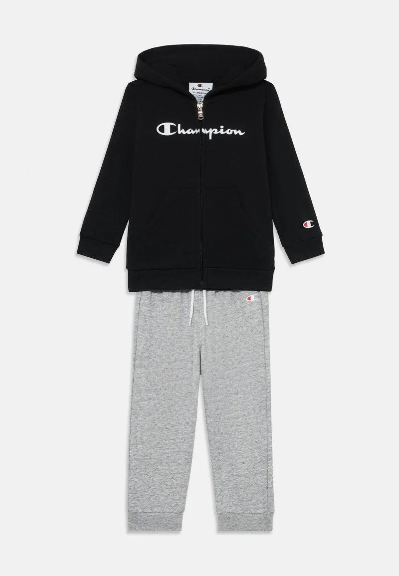 HOODED FULL ZIP SUIT UNISEX SET - Treningsdress - black