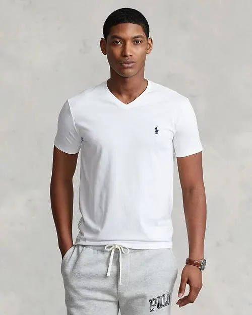 Custom Slim Fit Jersey V-Neck T-Shirt