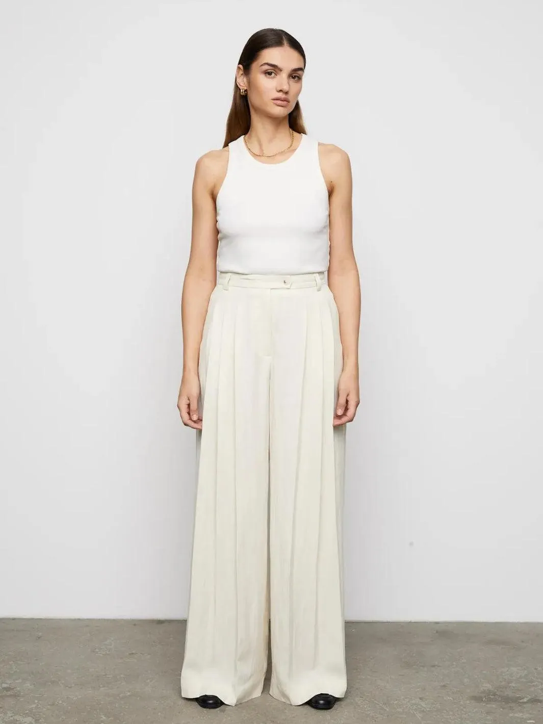 ADONIS TROUSER Kremfarget