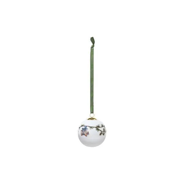 Hammershøi Christmas kule 2023, hvit m. deko