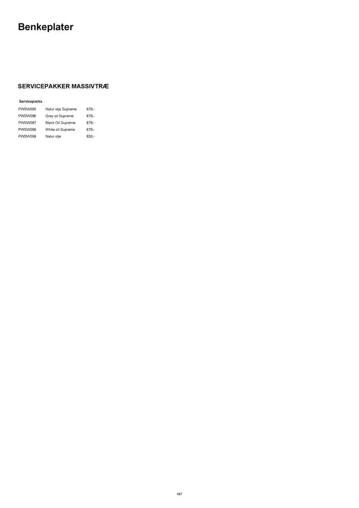 kvik kjøkken Prisliste. fra 1. januar til 31. desember 2025 - kundeavisside 687