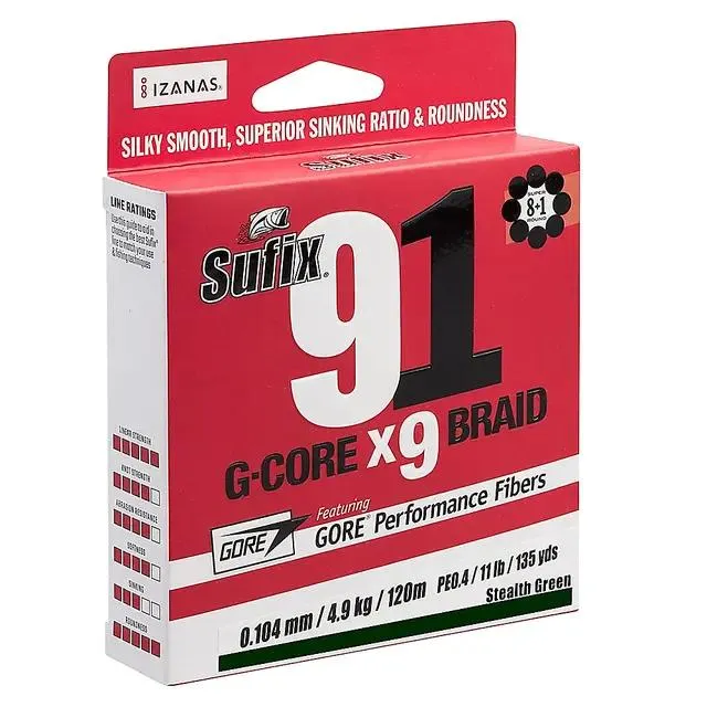 Sufix 91 Braid Lo-Vis Green 0,470mm