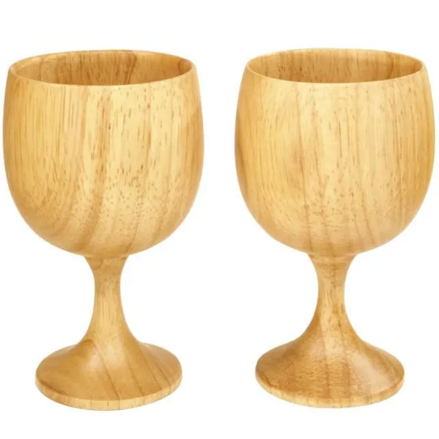 Eagle Products Øl og vinglass på stett av tre