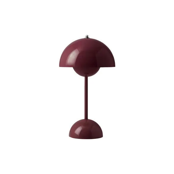 Flowerpot VP9 oppladbar bordlampe, Dark Plum